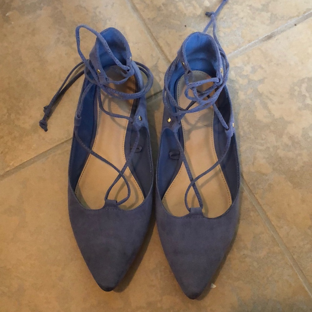Lace up flats